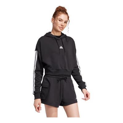 Sudadera Corta Capucha W 3s Tr Ts adidas 0017 Negro Mujer