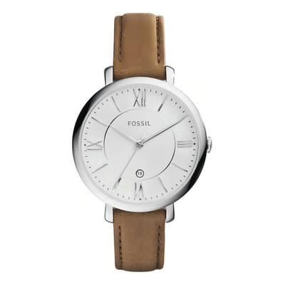 Reloj Fossil Para Dama Modelo: Es3708 Color De La Correa Caqui Color Del Bisel Plateado Color Del Fondo Blanco - $1,532.00 en Mercado Libre | PrecioMX