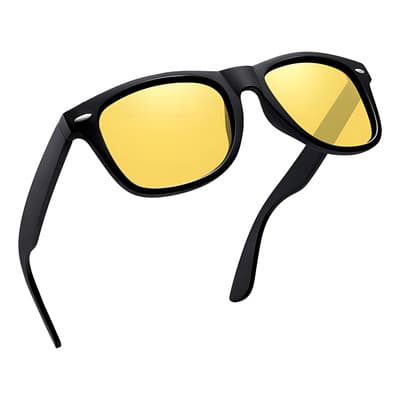 Lentes Nocturnos Hombre Mujer Para Manejar Amarillos Uv400 Cuadrados Clásico De Moda Diseño Visión Nocturna Conducción Más Segura