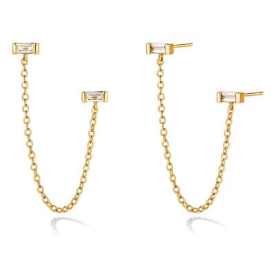 Pendientes Vowstone Chapado En Oro 14k Circonitas Cadena Regalos Para Niñas Dorado - $137.00 en Mercado Libre | PrecioMX