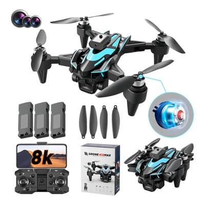 Drone Zll K12max Con Dual Cámara 8k Negro 2.4ghz 3 Batería