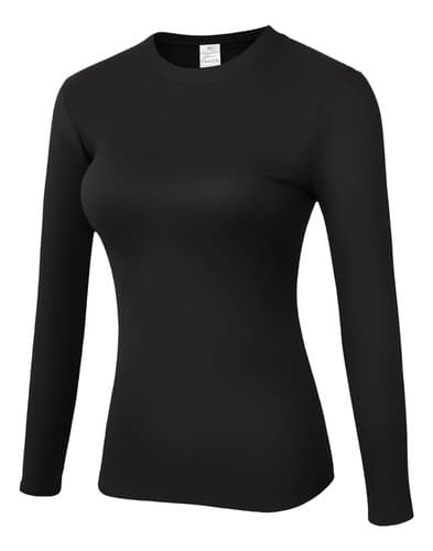 Tops Térmicos Para Mujeres Camisa Manga Larga Capa Base