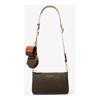 Bolsa Crossbody Michael Kors Jet Set Travel Color Marrón