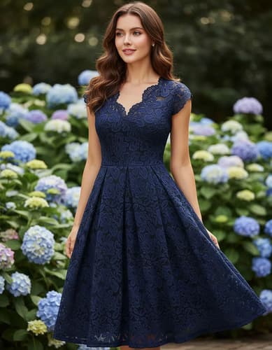 Vestido De Cóctel Sin Mangas Con Cuello En V De Encaje - $142.56 en Mercado Libre | PrecioMX