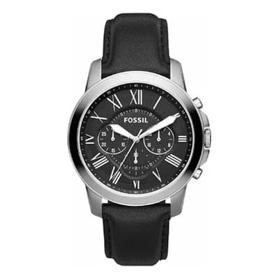 Reloj Hombre Fossil Grant Piel Ne Negro Plateado - $1,560.94 en Mercado Libre | PrecioMX