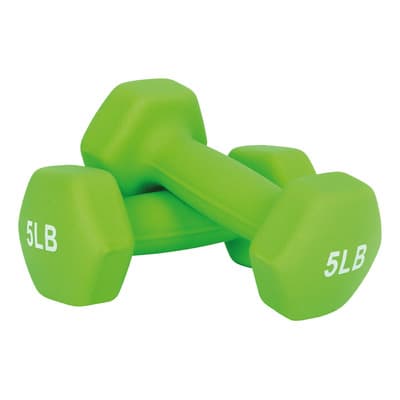Par De Mancuernas De 5 Lbs De Neopreno Para Entrenamiento Fitness Gym Yoga Pilates Diseño Antideslizante Y Cómodo Perfectas Para Ejercicio En Casa O Gimnasio Verde Lima