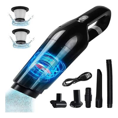 Aspiradora Inalámbrica Assistrust para Auto 10000 Pa Negro Portátil 120W