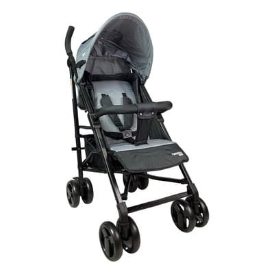 Carriola Para Bebé Compacta Ligera Cross Trendy Kids Gris Chasis Negro