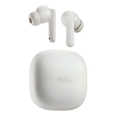 Audífonos Inalámbricos Qcy T43 Bluetooth 5.4, 3.8g Ultraligeros, Sonido Hi-fi Con Bajo Potente, Driver 10mm, 35h Batería, Carga Rápida, Cancelación De Ruido Ai ENC, Ipx5, Color Blanco