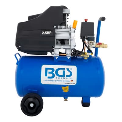 Compresor Aire Eléctrico Portátil 25l 3hp |bgs 845025-mx Color Azul Fase eléctrica Monofásica Frecuencia 60 Hz / 12.5 A