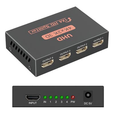 Divisor Hdmi 4k Para 1 Entrada A 4 Salidas - $146.97 en Mercado Libre | PrecioMX