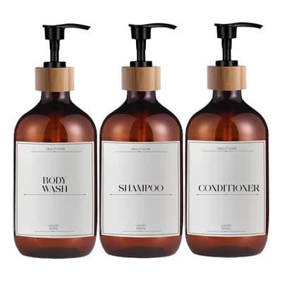 Juego De Baño Fsy Fasilyt 3 Dispensadores Jabon Shampoo Bambu Color Ambar Yub-086 - $198.82 en Mercado Libre | PrecioMX