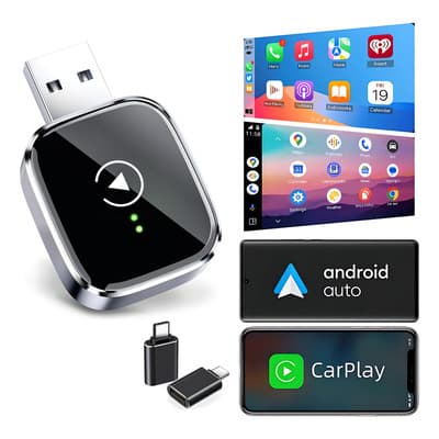 Adaptador Inalámbrico Carplay Y Android Auto Dmtogeltd Usb-c Negro