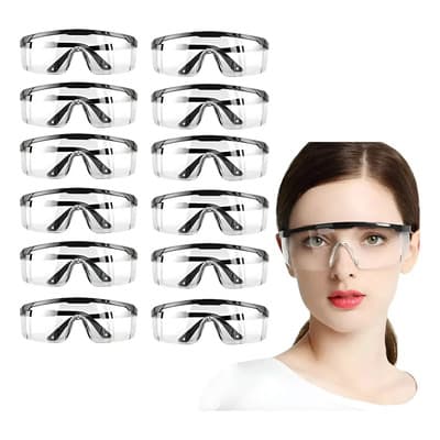 12 Piezas Lentes De Gafas De Protección Industrial Antivaho Negro - $190.88 en Mercado Libre | PrecioMX