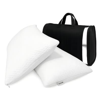2 Pack Almohadas Memory Foam Ajustable Estándar Refrescantes