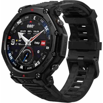 Amazfit T-rex 3 Pro Outdoor Smartwatch 48 Mm Zafiro Amoled Pantalla Bisel Titanio Doble Banda Gps Tarjeta Offline Tarjeta 25 Días Batería Integ Linterna 10 Atm 180+ Modos Deportivos Para Android Y