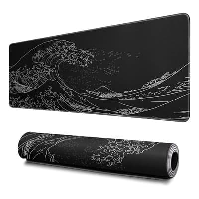 Free Wolf 800x300x3 Mm Mouse Pad Impermeable Patrón De Olas, Antideslizante Alfombrilla De Ratón Con Base De Goma, Alfombrilla De Ratón Grande Para Trabajo Y Juego, Tapete Para Mouse Negro - $168.00 en Mercado Libre | PrecioMX
