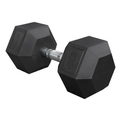 Mancuerna Hexagonal Caucho 65 Lb ( 29.25 Kg) Cross Gym 1 Pza Color Negro - $3,940.00 en Mercado Libre | PrecioMX