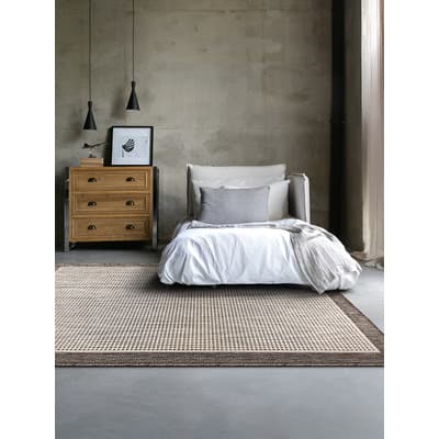 Alfombra Mihran Beige Liso 200x140cm Sala Comedor Dormitorio