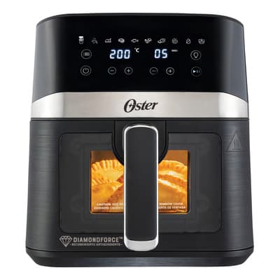 Oster® Freidora De Aire Digital Con Recubrimiento Oster® Diamondforce, 4l De Capacidad, Con 10 Programas Automáticos, Ckstaf40wddf Negro
