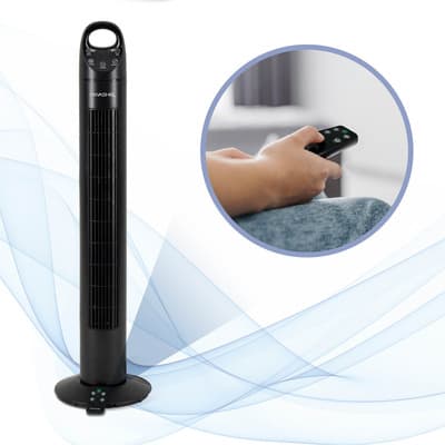 Ventilador De Torre Premium Potente Y Silencioso Nevashel Home Rs-04 Ventilador De Uso Domestico Hogar Y Oficina Velocidades Y Control Con Base Antiderrapante Y Cabezal Giratorio Flujo De Aire