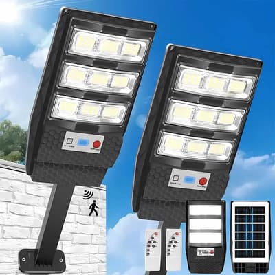 Cielitolumino 2 Pack Lámpara Solar 2000w Alta Potencia 178 Led 6500k Luz Blanca Fría Sensor De Movimiento Control Remoto Para Jardín Exterior Suburbio Patio Resistente Negro - $398.80 en Mercado Libre | PrecioMX