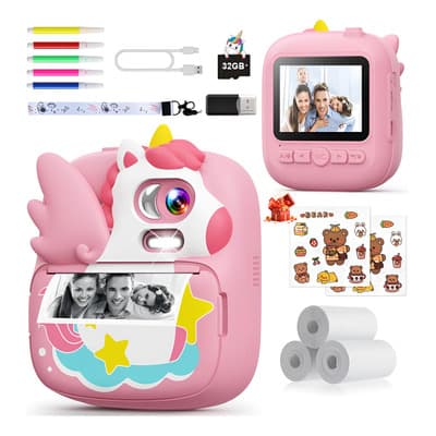 Cámara Digital Para Niños Hd Fotos Imprimible Instantánea