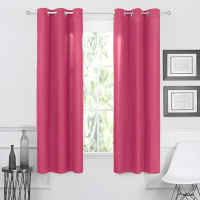 Cortina Real Textil 2.36x1.80m ** Con Argollas Color Fucsia - $259.91 en Mercado Libre | PrecioMX