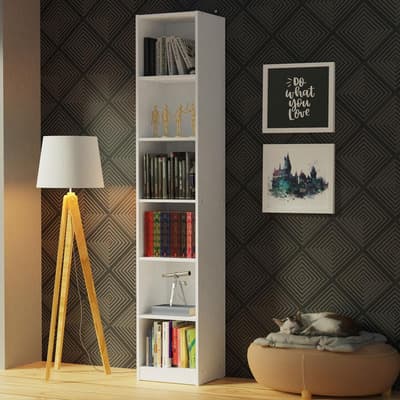 Estante Librero Organizador Con 6 Nichos Blanco Madesa 6906