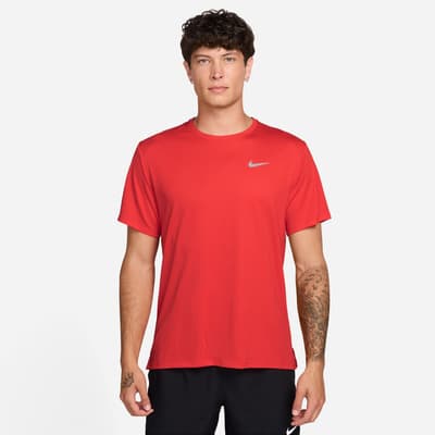 Nike Miler Playera Roja Dri-fit Uv Para Correr Para Hombre