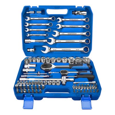 Juego De Herramientas Reparación Automóviles 82pzs Color Azul