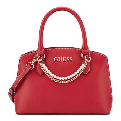 Bolsa Guess Satchel Mujer Jeanine Rojo Eg996906-hrd Acabado De Los Herrajes Níquel Color Coral Correa De Hombro Coral Diseño De La Tela Lisa - $1,899.00 en Mercado Libre | PrecioMX
