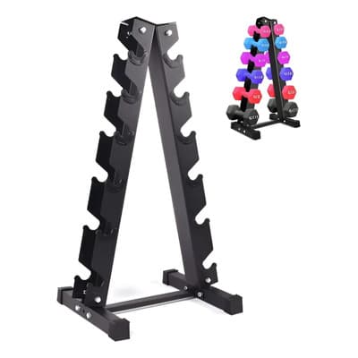 Electroplated Vertical Dumbbell Storage Rack Commercial Round Head Gym Dumbbell Rack Can Put 6 Pairs Of Dumbbells