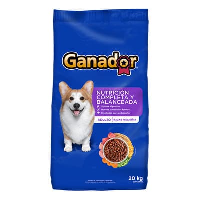 Alimento Seco Ganador Razas Pequeñas 20kg - $1,052.00 en Mercado Libre | PrecioMX