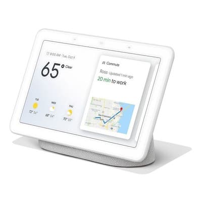 Google Nest Hub 2nd Gen con asistente virtual Google Assistant, pantalla integrada de 7" color chalk