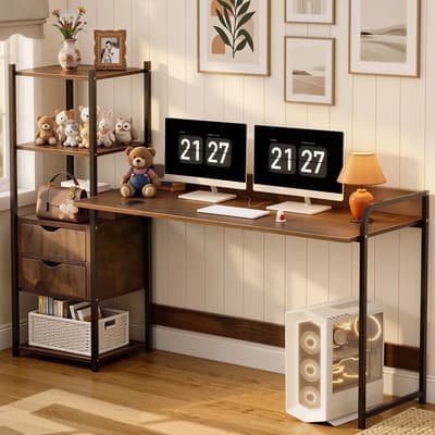 Furrific® 120cm*40cm*110cm Escritorio De Computadora, Oficina Con 2 Cajones Y 4 Niveles De Repisas,escritorio Minimalista Y Modernos,mesa Para Computadora,adecuado Para El Hogar Y La Oficina - $1,297.03 en Mercado Libre | PrecioMX