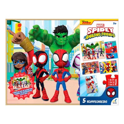 Rompecabezas 5 En 1 Para Niños Spidey De Madera 200 Pzas - $219.00 en Mercado Libre | PrecioMX