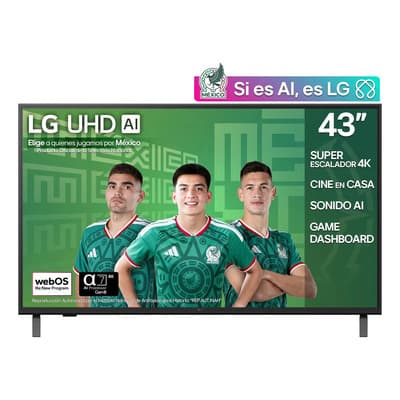 LG Pantalla 43 pulgadas UHD AI UA75 4K SMART TV 2025 43UA7500PSA
