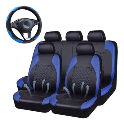 Funda Universal Para Asiento Cuero De Accesorios Autos  9pzs