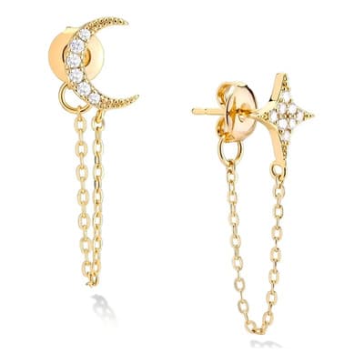 Aretes Vowstone Dorados Con Estrellas Luna Y Cruz Para Mujer Regalo Para Mamá Regalo Para Niña Regalo Para Novia Dorado - $148.00 en Mercado Libre | PrecioMX
