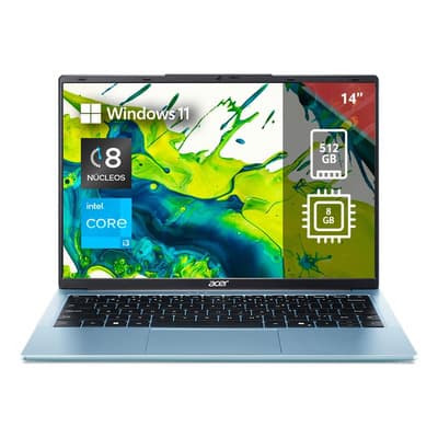 Laptop Aspire Lite 14 Wuxga Core 3 N355 8gb 512gb Ssd Azul Claro