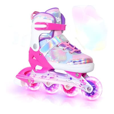 Patines En Línea Para Niñas, Patines Ajustables Con Forma De Color Rojo Talla De Los Patines M(20.5-23cm) Tamaño De Las Ruedas 7.2 Cm - $748.26 en Mercado Libre | PrecioMX