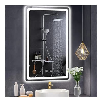 Artmu® Espejos Inteligente Decorativos Modernos Con Luz Led 40 Cm X 60 Cm Rectangular Touch Antivaho 3 Modos Color Del