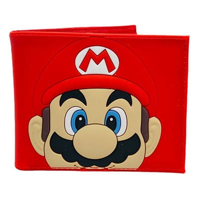 Cartera Billetera Mario Super Luigi Roja Color Rojo