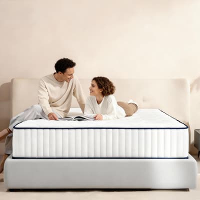 Colchon Matrimonial Híbrido 25cm Con Memory Foam Y Resortes - Soporte Ortopédico, Gel Refrescante Antiácaros, Alta Densidad Para Máximo Confort Y Sueño Profundo - 135x190cm