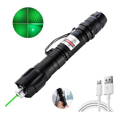 Douad Puntero Láser Verde 5000mw Con Proyector Y Carga Usb Alcance De 1500m, Material De Aluminio, Múltiples Patrones, Ideal Para Astronomía, Presentaciones Y Actividades Al Aire Libre - $169.99 en Mercado Libre | PrecioMX