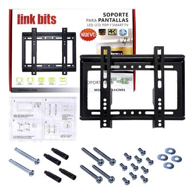 Soporte Fijo Para Tv 14 A 43 Pulgadas Vesa 200x200 75x75 Pared Negro - $73.16 en Mercado Libre | PrecioMX