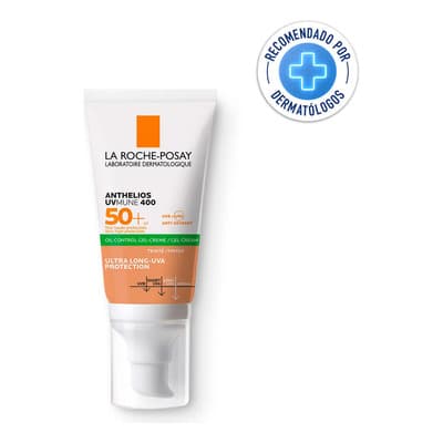 La Roche-posay Anthelios Uvmune 400 Oil Control Gel-crema Con Color Y Fps 50+, Protector Solar Facial Matificante Para Piel Grasa, Resistente Al Agua, 50 Ml - $337.62 en Mercado Libre | PrecioMX