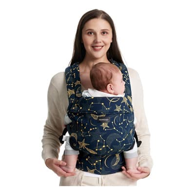 Momcozy Portabebé Ergonómico Cangurera Para Bebé Mochila Color Noche Estrellada