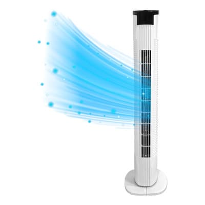Ventilador De Torre Silencioso 80cm 3 Velocidades Compacto Cantidad de aspas 0 Estructura Blanco Diámetro 20 cm Frecuencia 60 Hz Material de las aspas Plástico